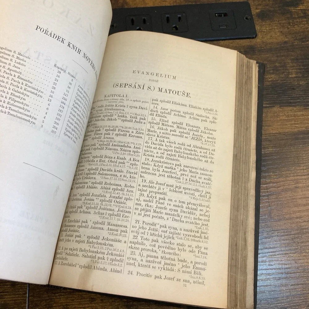 Antique Czech Bible 1909 Prague Kralice Biblí Svatá Vtg HC See Condition‎